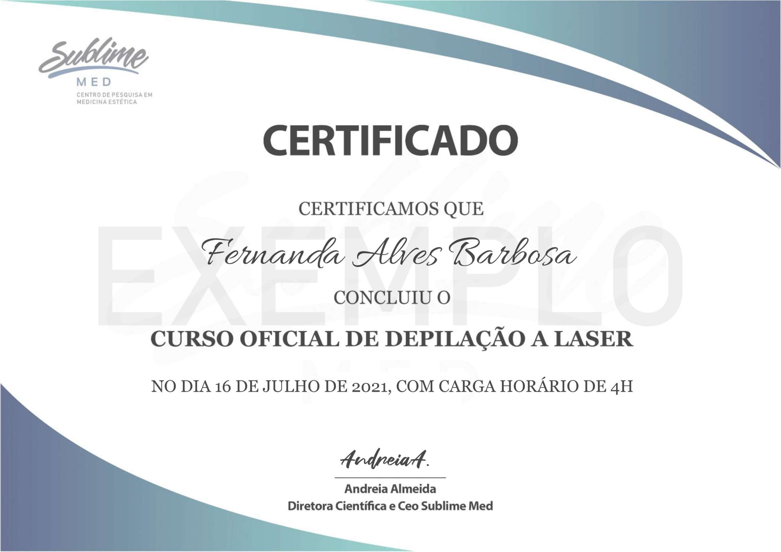 EXEMPLO CERTIFICADO - teste